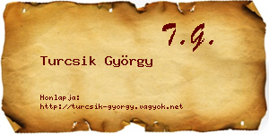 Turcsik György névjegykártya